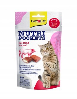 GimCat Nutri Pockets wołowina+fiber 60g