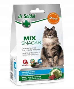 Dr Seidel Przysmak dla kotów na świeży oddech i odkłaczanie Mix 2W1 60G