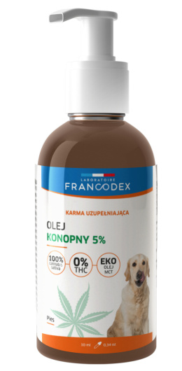 FRANCODEX Olej konopny CBD dla zwierząt 5% 10 ml