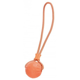 Pływająca zabawka dla psa, sznur z piłką, pomarańczowy, 8x43cm