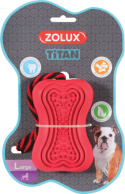 Zabawka kauczukowa ze sznurem Titan m, kol. czerwony, Zolux